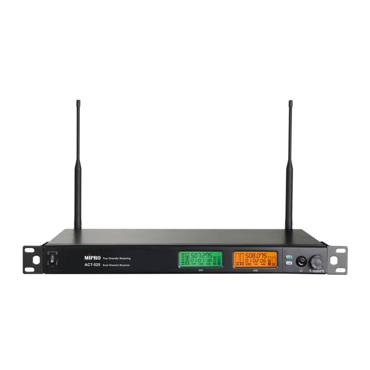 Mipro act-525 Mipro ACT-525 true diversity mottager (24MHz) 5A 506~530MHz - Bilde 1