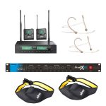 Aerobic Pakke: dual trådløs mikrofon og mikser